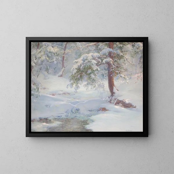 Talvi-Idylli - Walter Launt Palmer — kehystetty taideteos seinällä