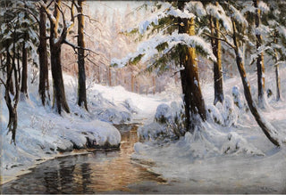 Walter Moras - Verschneite Waldlandschaft.webp