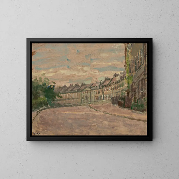Crescent Lansdown à Bath - Walter Richard Sickert — kehystetty taideteos seinällä