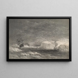 Walter William May - Perilous position of HMS Assistance and Pioneer on the evening of the 12th of October 1853Disaster Bay.webp