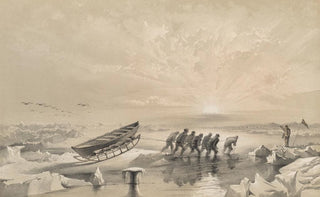 Walter William May - Sledge party returning through water during the month of July.webp