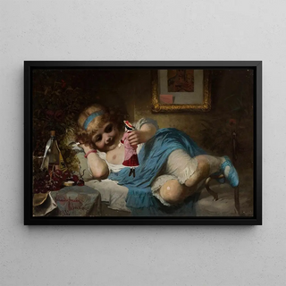 Wandalin Strzaecki - Girl with a doll Convalescent.webp