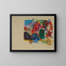 Aquarellimaalaus metsästä ja sateenkaaresta - Wassily Kandinsky — kehystetty taideteos seinällä