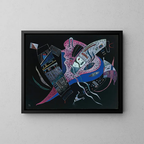 Keskittyminen - Wassily Kandinsky — kehystetty taideteos seinällä