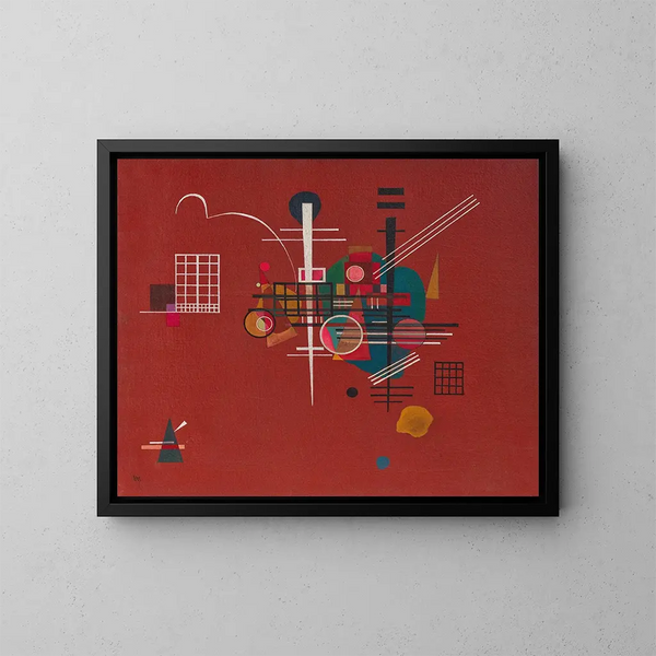 Rouge sourd - Wassily Kandinsky — kehystetty taideteos seinällä