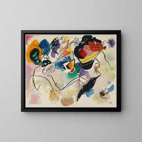 Esquisse pour la Composition VII - Wassily Kandinsky — kehystetty taideteos seinällä