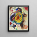 Seinän freskon suunnittelu Edwin R. Campbellille - Wassily Kandinsky — kehystetty taideteos seinällä