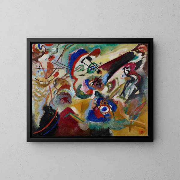 Fragment 2 pour Composition VII - Wassily Kandinsky — kehystetty taideteos seinällä