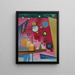 Punainen maalaus intensiivinen - Wassily Kandinsky — kehystetty taideteos seinällä