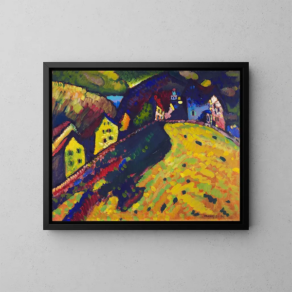 Maisons à Murnau - Wassily Kandinsky — kehystetty taideteos seinällä