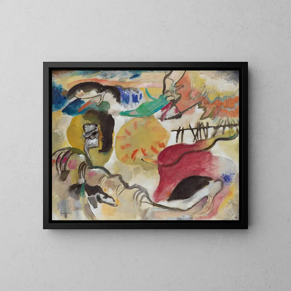 Improvisation 27: Jardin d'amour II - Wassily Kandinsky — kehystetty taideteos seinällä