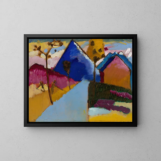 Rue droite de Kochel - Wassily Kandinsky — kehystetty taideteos seinällä