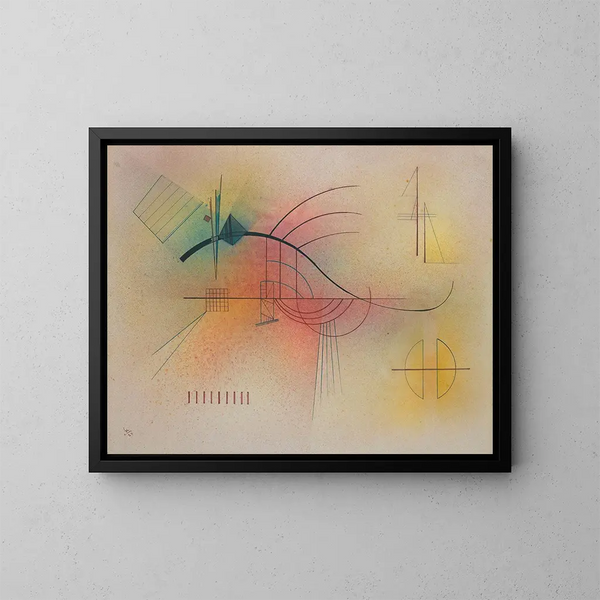 Ligne Ligne - Wassily Kandinsky — kehystetty taideteos seinällä