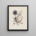 lithografia sininen - Wassily Kandinsky — kehystetty taideteos seinällä