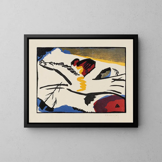 Lyrismi - Wassily Kandinsky — kehystetty taideteos seinällä