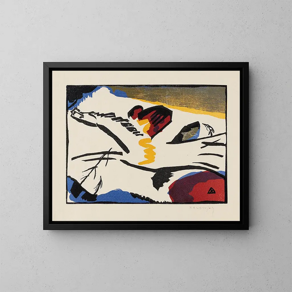 Lyrismi - Wassily Kandinsky — kehystetty taideteos seinällä
