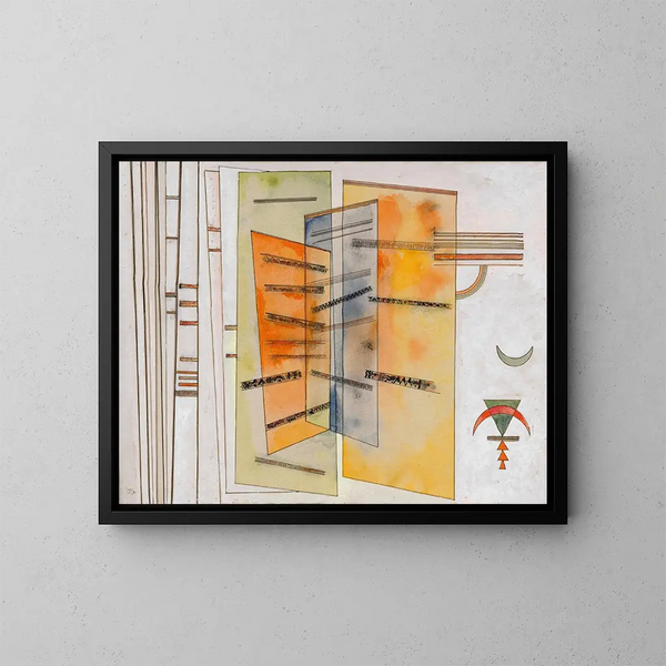 Kaksi puolella - Wassily Kandinsky — kehystetty taideteos seinällä