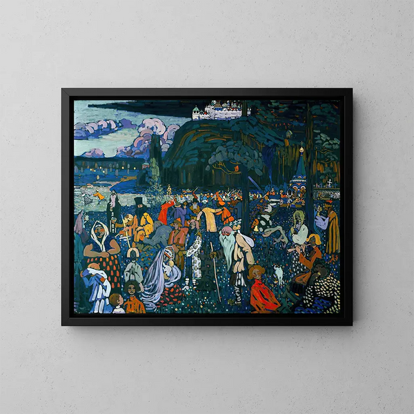 Elämä väreissä - Wassily Kandinsky — kehystetty taideteos seinällä