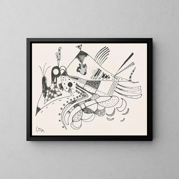Piirustus naapurustolle - Wassily Kandinsky — kehystetty taideteos seinällä