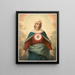 Neitsyt Maria sydämen symbolin kanssa rinnassa - Werner & Company — kehystetty taideteos seinällä