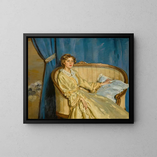 Sininen ja kulta - Wilfrid Gabriel de Glehn — kehystetty taideteos seinällä