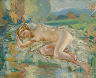 Nu naisellinen makuu - Wilfrid Gabriel de Glehn — näkymä teoksesta