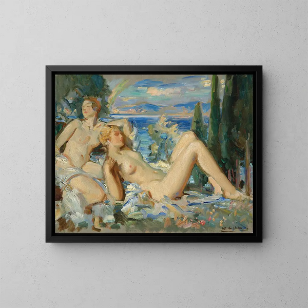 L'Arc-en-ciel - Wilfrid Gabriel de Glehn — kehystetty taideteos seinällä