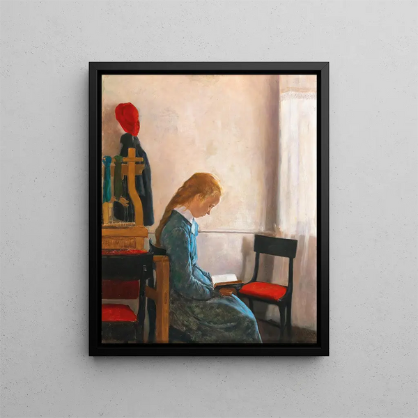 Wilhelm Holter - A Girl with a Book.webp