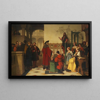 Wilhelm Koller - Albrecht Drer is visited by Emperor Maximilian at work.webp