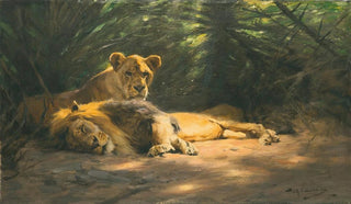 Wilhelm Kuhnert - The Lions Den.webp