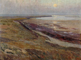 Lever de lune sur l'île de Sylt - Wilhelm Ludwig Lehmann — näkymä teoksesta
