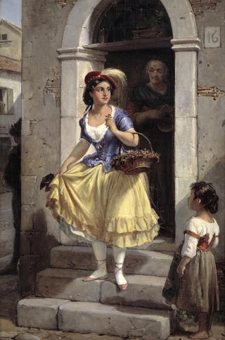 Wilhelm Marstrand - An Italian Woman in the Way to the Carnival.webp