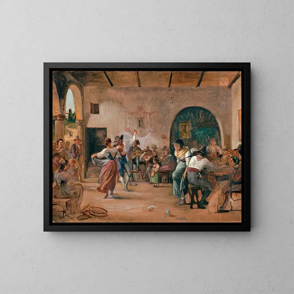 Danse dans une osteria - Wilhelm Marstrand — kehystetty taideteos seinällä