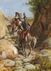 Don Quijote ja Sancho Panza palaavat synkistä vuorista - Wilhelm Marstrand — näkymä teoksesta