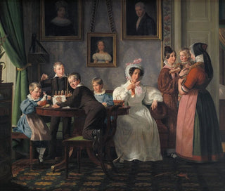 La famille Waagepetersen - Wilhelm Marstrand — näkymä teoksesta