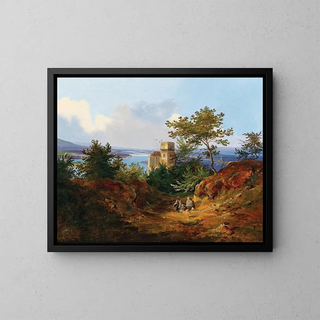 Wilhelm Steinfeld - A View of the Danube Valley with the Greifenstein Ruins.webp