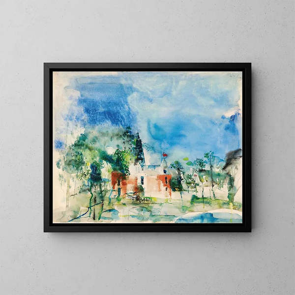 Château aux tours rouges - Wilhelm Thöny — kehystetty taideteos seinällä