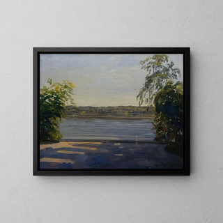 Lac de Starnberg - Wilhelm Trübner — kehystetty taideteos seinällä