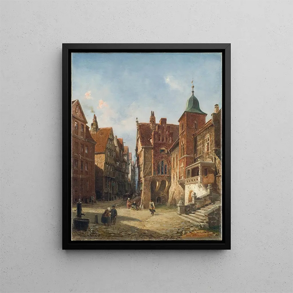 Wilhelm von Hanno - Street in Hamburg Study in Architecture.webp
