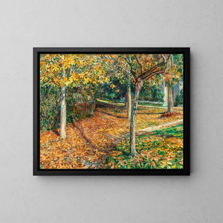 Tapis de feuilles à Giverny - Will Hicock Low — kehystetty taideteos seinällä