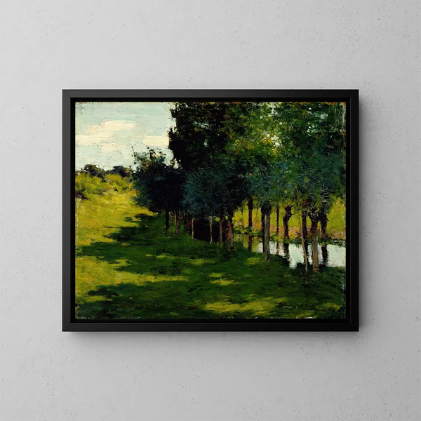 Valo ja varjo - Willard Leroy Metcalf — kehystetty taideteos seinällä