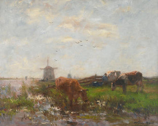 Willem Maris - Cattle Grazing at the Waters Edge.webp