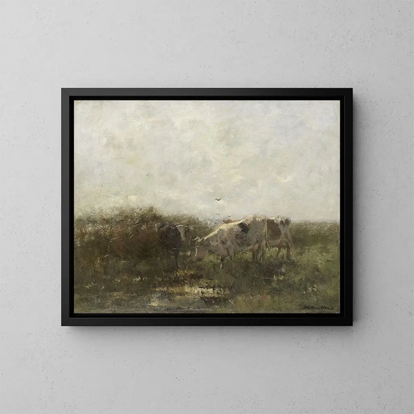 Vaches - Willem Maris — kehystetty taideteos seinällä
