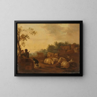 Willem Ossenbeeck - Landscape with sheperd sheperdess and cattle.webp
