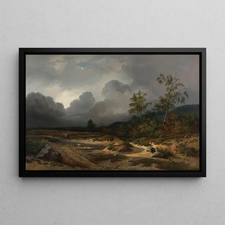 Willem Roelofs - Landscape with a Thunderstorm Brewing.webp