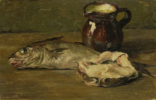Willem Roelofs II - Stilleven met kabeljauw.webp