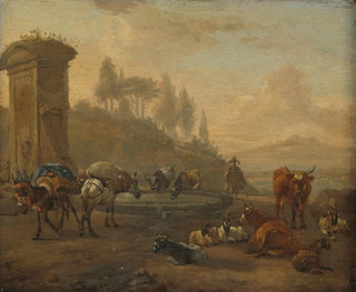 Bétail près d'une fontaine - Willem Romeyn — näkymä teoksesta