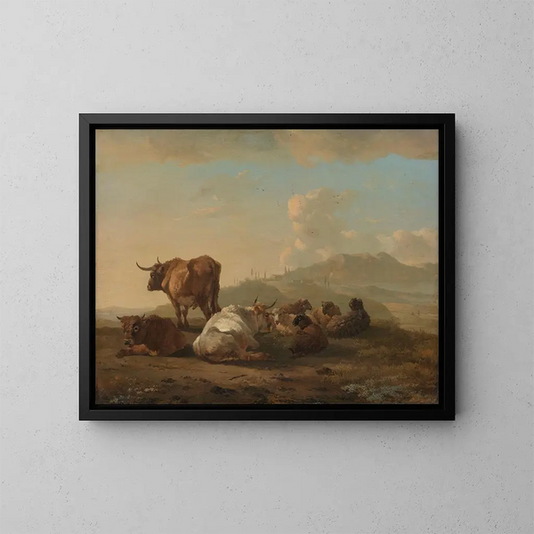 Herdes au repos - Willem Romeyn — kehystetty taideteos seinällä