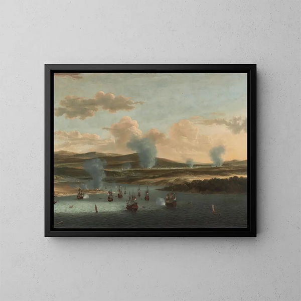 Bataille de Medway - Willem Schellinks — kehystetty taideteos seinällä