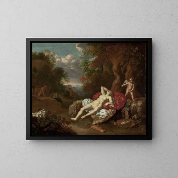 Vänsinaamaun - Willem Van Mieris — kehystetty taideteos seinällä